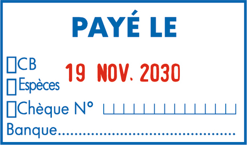 Empreinte texte + dateur
